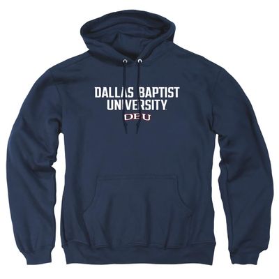LOGOVISION Dallas Baptist University Stacked Adult Pull-Over Hoodie, Navy, 2X-Large