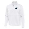 Antigua Men's White Carolina Panthers Twist Quarter-Zip Pullover Jacket view 2
