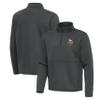 Antigua Men's Pewter Minnesota Vikings Twist Quarter-Zip Pullover Jacket view 1