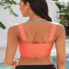 GRAPENT Summer Bathing Suit Bikini Tops for Women Cropped Tankini Tops Beach Padded Knot Twist Cut Out Adjustable Tank Swimwear Swim Suit Top Only Camellia Color Small Size 4 to 6 view 2
