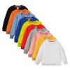 Boys Girls' Winter Tops Crew Neck Sweatshirts Teen Girls Toddler Kids Classic Solid Color Long (Green, 9-11 Years) view 3