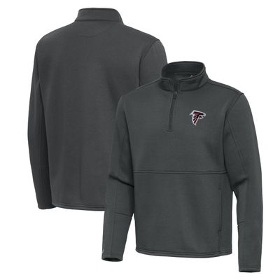 Antigua Men's Pewter Atlanta Falcons Twist Quarter-Zip Pullover Jacket