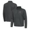 Antigua Men's Pewter Atlanta Falcons Twist Quarter-Zip Pullover Jacket view 1