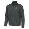 Antigua Men's Pewter Atlanta Falcons Twist Quarter-Zip Pullover Jacket view 2
