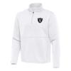 Antigua Men's White Las Vegas Raiders Twist Quarter-Zip Pullover Jacket view 2