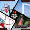 Crank Lift Basketball Hoop Outdoor 7.5-10ft Adjustable Portable Basketball Goal for Youth and Adults 44 Patented Angle Adjustable PC Backboard and Large Fillable Base (44 inch Backboard) view 4