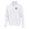 Antigua Men's White Indianapolis Colts Twist Quarter-Zip Pullover Jacket view 2