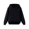 Kids Boys Girls Solid Classic Hoodies Soft Hooded Pullover Sweatshirts for Children Basic Cotton (Black, 18-24 Months)