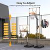 Basketball Hoop Outdoor, 8.5ft Height Adjustable Portable Hoops & Goals with HDPE Backboard and Wheels for Kids/Teens/Adults Backyard, Outdoor, Driveway (Black, Large) view 2