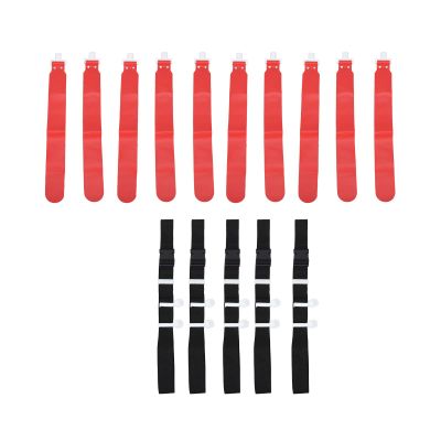 NOENNULL Flag Football Set, Adjustable Flag Football Belts for Kids Youth and Adults Training, 5pcs (Red)