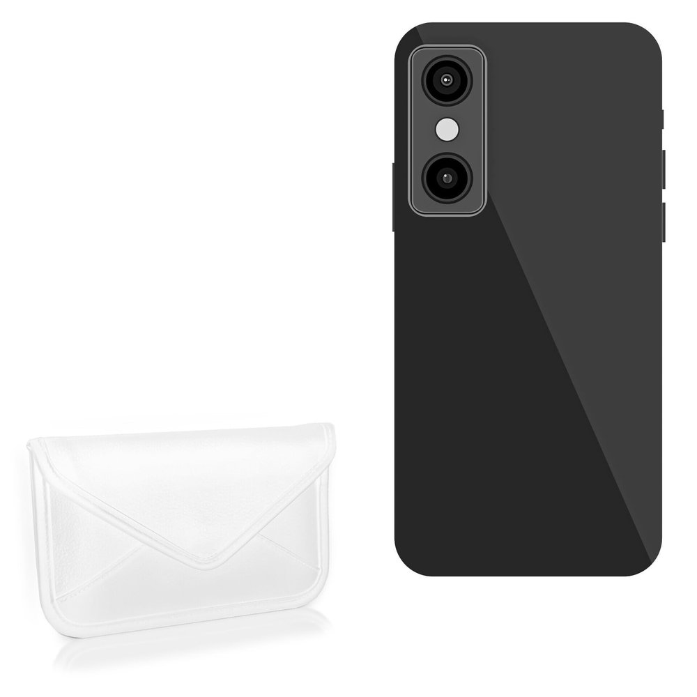 BoxWave Case Compatible with Mlais MX59 - Elite Leather Messenger Pouch, Synthetic Leather Cover Case Envelope Design - Ivory White