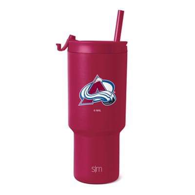 Simple Modern Officially Licensed NHL Colorado Avalanche 30 oz Tumbler with Flip Lid and Straws | Hockey Insulated Cup Stainless Steel | Gifts for Men Women | Trek Collection | Colorado Avalanche