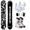 Symbolic Platinum Airtracks Women's Snowboard & White Bindings & Boots & Leash & Stomp & Gaiter Complete System Package Freeride Freestyle (150 cm, 6.5 WMS (EU37) ATWhite+Wht Bindg) view 1