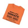 Personalized Mom Life Inmate Costume T-Shirt  Custom Inmate Number  Funny Halloween Shirt for Moms - Fun Mom Life Heather Orange view 4