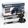 2" x 43" Retractable Marine Transom Tie-Down Straps with Snap S-Hooks - Heavy Duty Tie-Downs for Secure Transport - Universal Fit for Marine Vessels (2 Pack) (Stainless Steel - 1,800 lbs) view 1