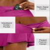 SANTINY Pleated Tennis Skirt for Women with 4 Pockets Women's High Waisted Athletic Golf Skorts Skirts for Running Casual (Rose_XXL) view 4