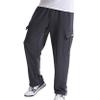 NineFit Basics Men's Grey XXL Wide Straight Loose Fit Cargo Sweatpants with Pockets view 2