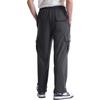 NineFit Basics Men's Grey XXL Wide Straight Loose Fit Cargo Sweatpants with Pockets view 3