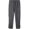 NineFit Basics Men's Grey XXL Wide Straight Loose Fit Cargo Sweatpants with Pockets view 4