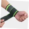 Healeved Wrist Support Brace for Sports Compression Wrist Wrap Protector for Weightlifting Basketball and Fitness Breathable Black Green view 2