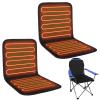 Wenqik USB Portable Heated Seat Cushion 17.72"x17.72" Heated Stadium Seat Cover 3 Mode Adjustable Heated Seat for Outdoors with Back Support Heating Pad for Chair at Work Office Bench (Black,2 Pcs) view 1