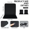 Wenqik USB Portable Heated Seat Cushion 17.72"x17.72" Heated Stadium Seat Cover 3 Mode Adjustable Heated Seat for Outdoors with Back Support Heating Pad for Chair at Work Office Bench (Black,2 Pcs) view 2