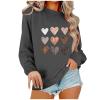 MXTPOV Womens Casual Oversized Sweatshirts Cute Heart Graphic Shirts Crewneck Long Sleeve Comfy Casual Basic Pullover Tops clearancee sales today Dark Gray XL view 1