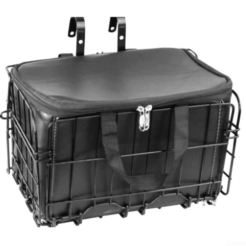 Bike Basket Large Quick Release Design Metal Ebike Basket for Carrying Vegetables Water Bottles Toys(inner bag only)