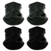 yeabwps 4 Pack Winter Neck Warmers Face Mask for Men Women Fleece Neck Gaiter Mask Face Cover Balaclava Scarf (2 Black 2 Dark Grey) view 1