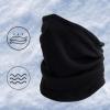 yeabwps 4 Pack Winter Neck Warmers Face Mask for Men Women Fleece Neck Gaiter Mask Face Cover Balaclava Scarf (2 Black 2 Dark Grey) view 2