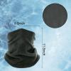 yeabwps 4 Pack Winter Neck Warmers Face Mask for Men Women Fleece Neck Gaiter Mask Face Cover Balaclava Scarf (2 Black 2 Dark Grey) view 3