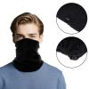 yeabwps 4 Pack Winter Neck Warmers Face Mask for Men Women Fleece Neck Gaiter Mask Face Cover Balaclava Scarf (2 Black 2 Dark Grey) view 4