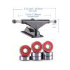 GROWTHLIN Skateboard Trucks and Wheels Set 70mm Longboard Wheels 70mm Wheels 83A Soft Wheels 7-inch Aluminum Trucks Bearings Screws Riser Pads and Spacer view 3