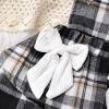 3 Month Fall Girl Clothes Winter Outfits Long Sleeve Cute Ruffle Romper Baby Girl Plaid Skirt Bow For Girls Headband 3 Pieces Set White 3-6 Months view 4