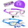 Hurdilen Swim Goggles for Kids Toddlers 3-14 with Swim Cap, Nose Clip, Nose Bridge, Ear Plugs view 1