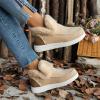 Boots For Women Fashion Mid Calf Women's Winter Snow Boots Slip on Insulated Fur Lined Lightweight Cold Weather Warm Ankle Booties Comfortable Outdoor Walking Shoes view 4