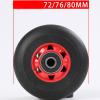 GROWTHLIN Pack of 4 Inline Skate Wheels Outdoor Indoor 72mm Inline Skate Replacement Wheels with Bearings 90A Brake Wheel (76mm) view 2