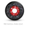GROWTHLIN Pack of 4 Inline Skate Wheels Outdoor Indoor 72mm Inline Skate Replacement Wheels with Bearings 90A Brake Wheel (76mm) view 4
