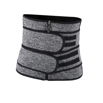 GLSTOY Female Bellyband Waist Sweat Band Exercise Staylace Zipper Waistband Lumbar Support Belt for Athletes s Dark Grey