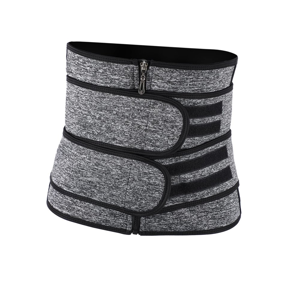 GLSTOY Female Bellyband Waist Sweat Band Exercise Staylace Zipper Waistband Lumbar Support Belt for Athletes s Dark Grey