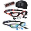 Hurdilen Swim Goggles for Kids Toddlers 3-14 with Swim Cap, Nose Clip, Nose Bridge, Ear Plugs view 1