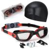 Hurdilen Swim Goggles for Kids Toddlers 3-14 with Swim Cap, Nose Clip, Nose Bridge, Ear Plugs view 2