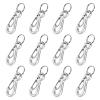 12Sets Mini Carabiner Clip Metal Spring Snap Hook 1 Inch Small Carabiner Clips Tiny Paracord Hanging Clips for Backpack Key Chain Dog Leash Fishing(Silver)