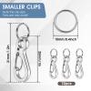 12Sets Mini Carabiner Clip Metal Spring Snap Hook 1 Inch Small Carabiner Clips Tiny Paracord Hanging Clips for Backpack Key Chain Dog Leash Fishing(Silver) view 2