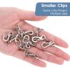12Sets Mini Carabiner Clip Metal Spring Snap Hook 1 Inch Small Carabiner Clips Tiny Paracord Hanging Clips for Backpack Key Chain Dog Leash Fishing(Silver) view 3