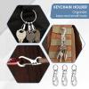 12Sets Mini Carabiner Clip Metal Spring Snap Hook 1 Inch Small Carabiner Clips Tiny Paracord Hanging Clips for Backpack Key Chain Dog Leash Fishing(Silver) view 4