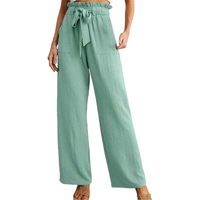 Lolvmvchi Reorders from My Past Orders Leg Flare Sweatpants Women's Solid Color High Waisted Casual Wide Leg Pants with Elastic Waist Straight Trendy Fall (Mint Green, S) Placed Recently by Me