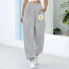 Lolvmvchi Deals Wide Leg Oants Women's Solid Flower Printed Trouser Hem Strap Casual Pants Trendy Fall Outfits for Women 2024 (Grey, L) Placed Recently by Me view 3