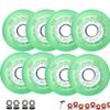 GROWTHLIN 8 Pack Inline Skate Replacement Wheels 72mm 76mm 80mm Inline Skate Wheels Outdoor Indoor with LED Lights and ABEC-9 Bearings for Improved Performance (Green,80mm) view 1