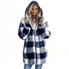 NineFit Basics Women's Sherpa Jacket, Blue, XX-Large, Plus Size, Relaxed Fit, Zipper Closure, Hooded, Casual, All Seasons, Not Water Resistant, Women, Teen Girls, Maternity, All Ages, Coat view 3